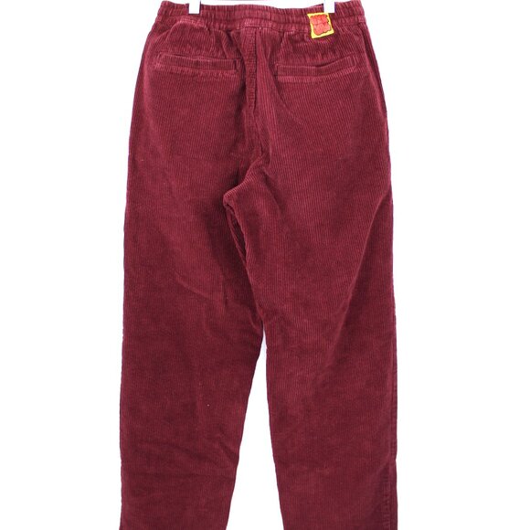 Empyre Wine Pants Size XS Relaxed Fit Corduroy Elastic Waist Drawstring SK8 Y2K - Picture 4 of 6